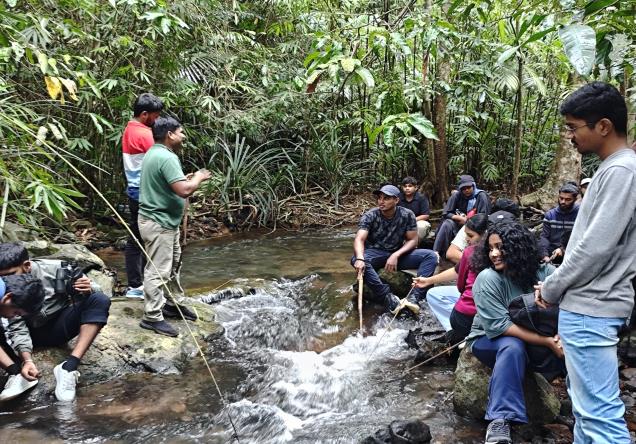 Field-based nature education session in Karnataka forest